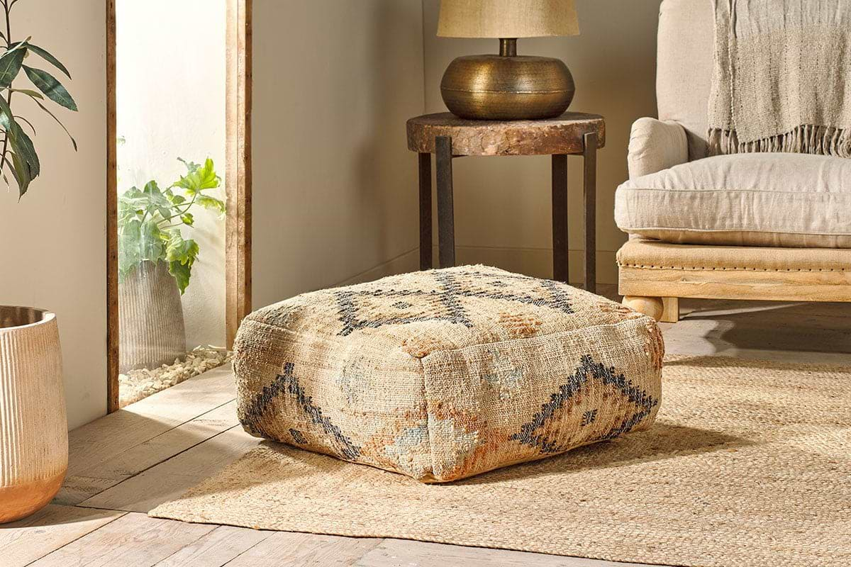 Kesu Kilim Pouf - Large-nkuku