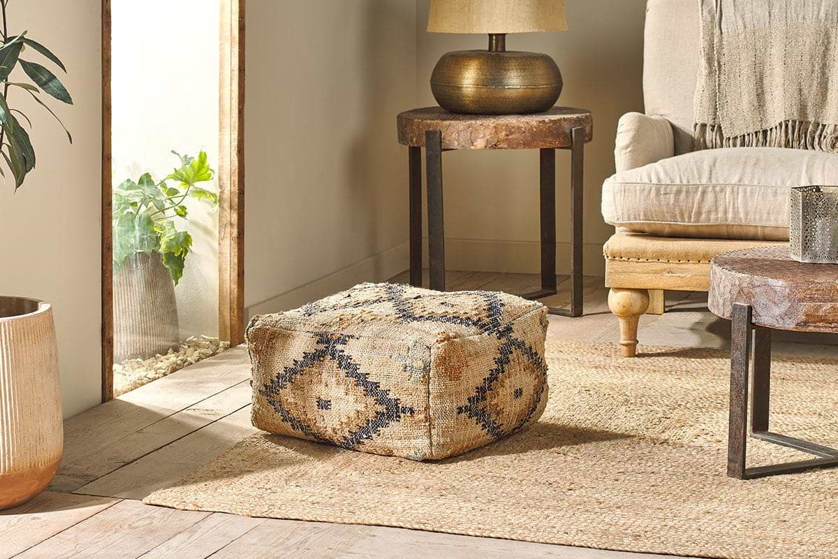 Kesu Kilim Pouf - Small- nkuku