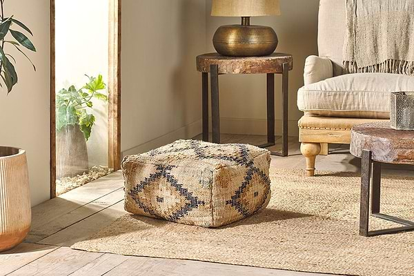 Kesu Kilim Pouf - Small- nkuku