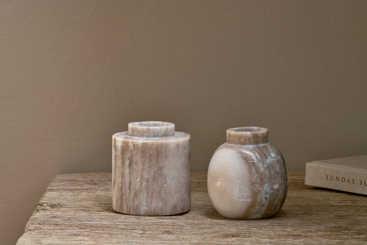 Khari Marble Vase - Grey-nkuku