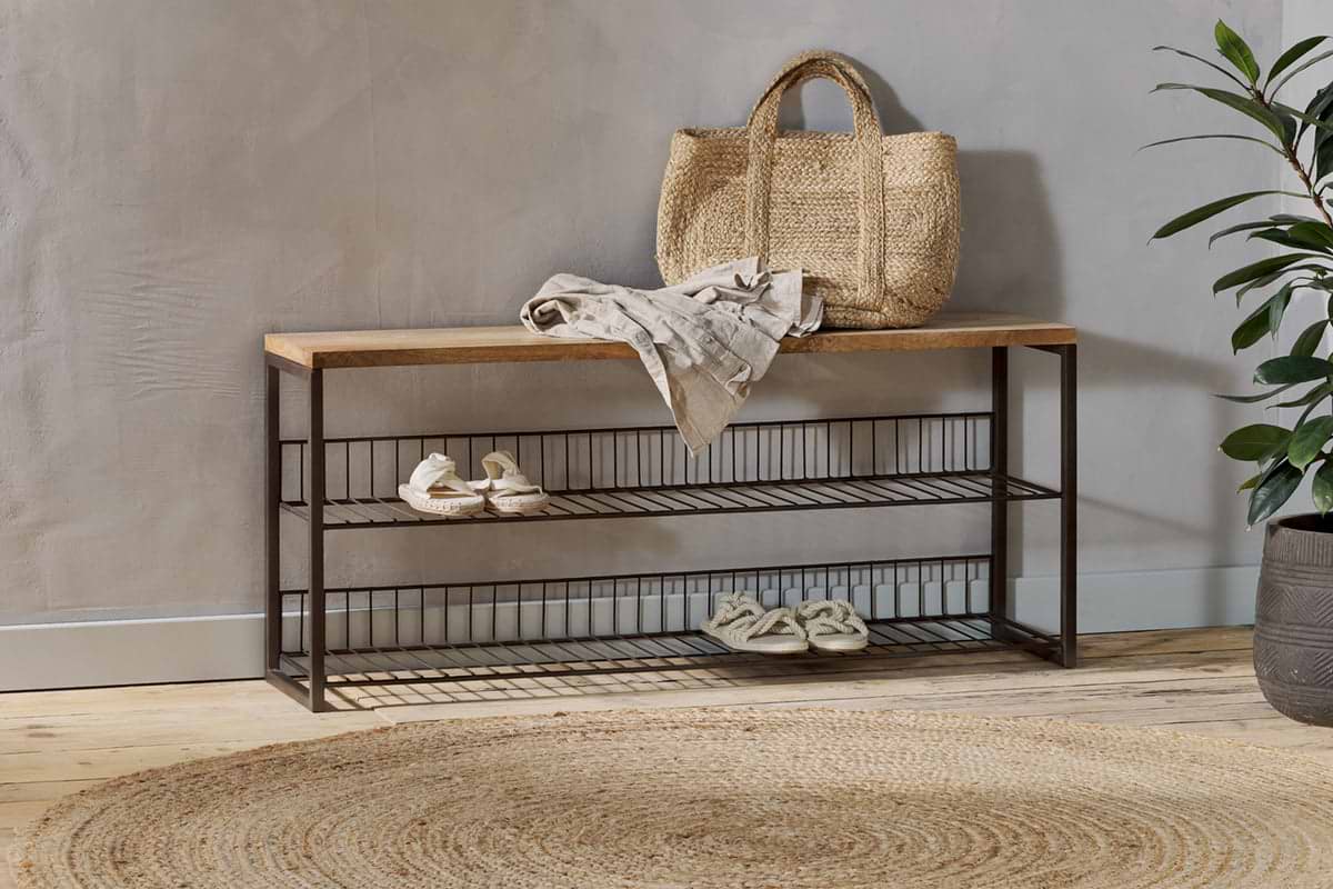 割引購入 Kiyoma Natural - Shelves Standing Low Wood & Iron 棚・シェルフ・ラック