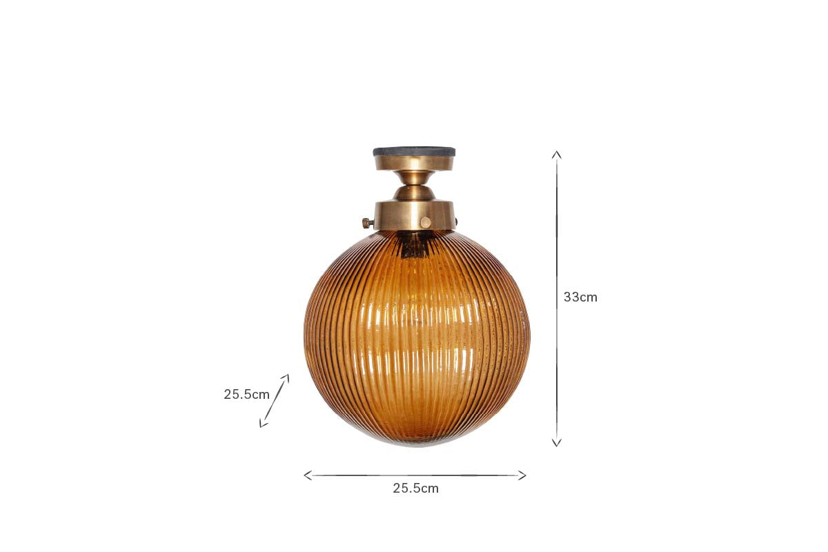 Konnie Bathroom Ceiling Light - Amber-nkuku