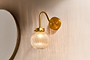 nkuku LIGHTS Konnie Bathroom Wall Lamp Globe - Clear