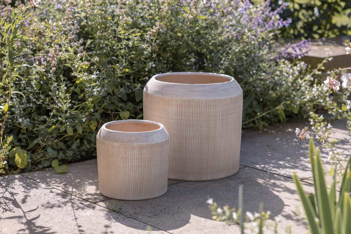 Kubo Ceramic Planter - Cream-nkuku