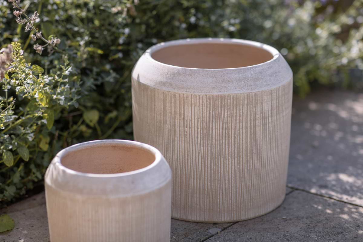 Kubo Ceramic Planter - Cream-nkuku