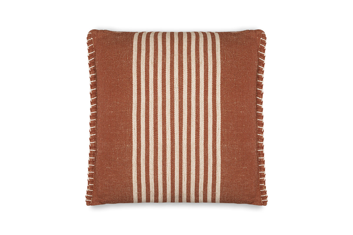 Kuma Jute & Cotton Cushion Cover - Rust-nkuku