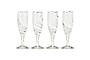 Lohara Champagne Glass - White (Set of 4)