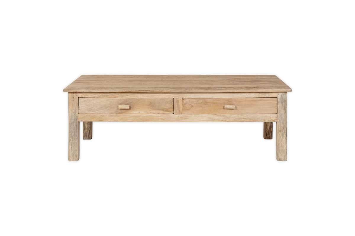 Laali Grooved Mango Wood Coffee Table - Natural-nkuku