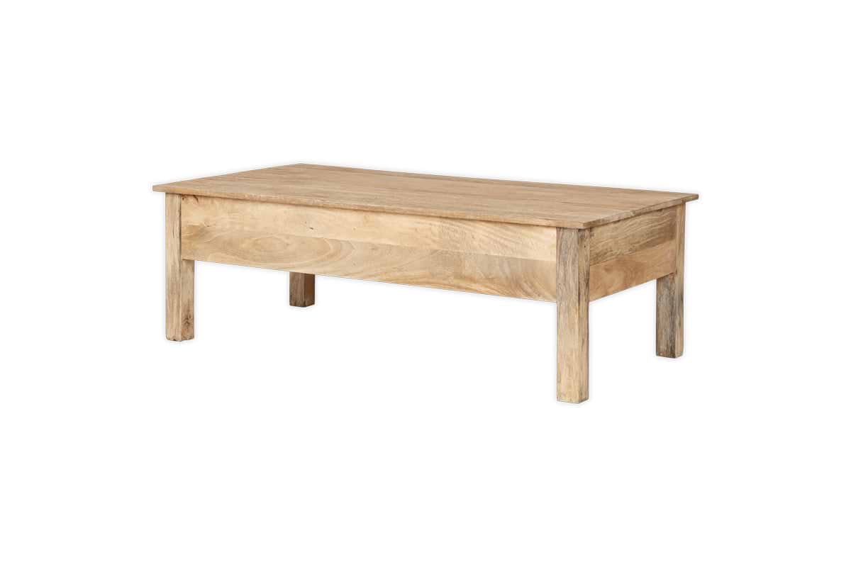 Laali Grooved Mango Wood Coffee Table - Natural-nkuku