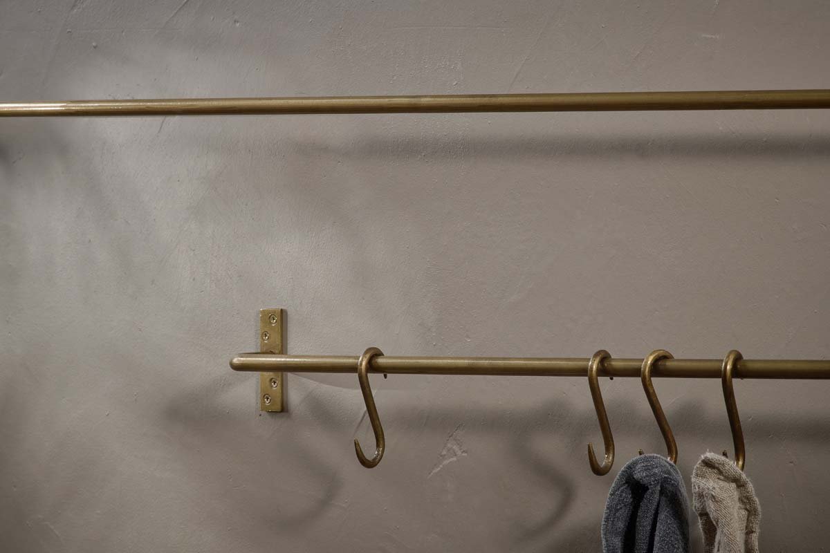 Laila Iron Hanging Rail - Brass-nkuku