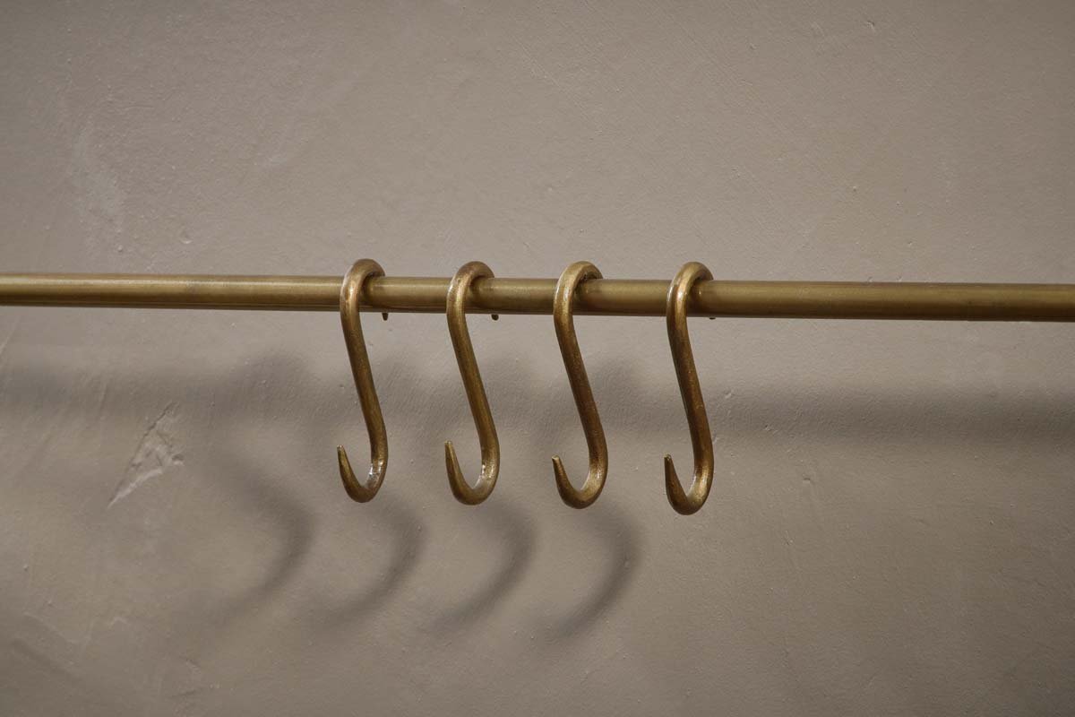 Laila Iron Hanging Rail - Brass-nkuku