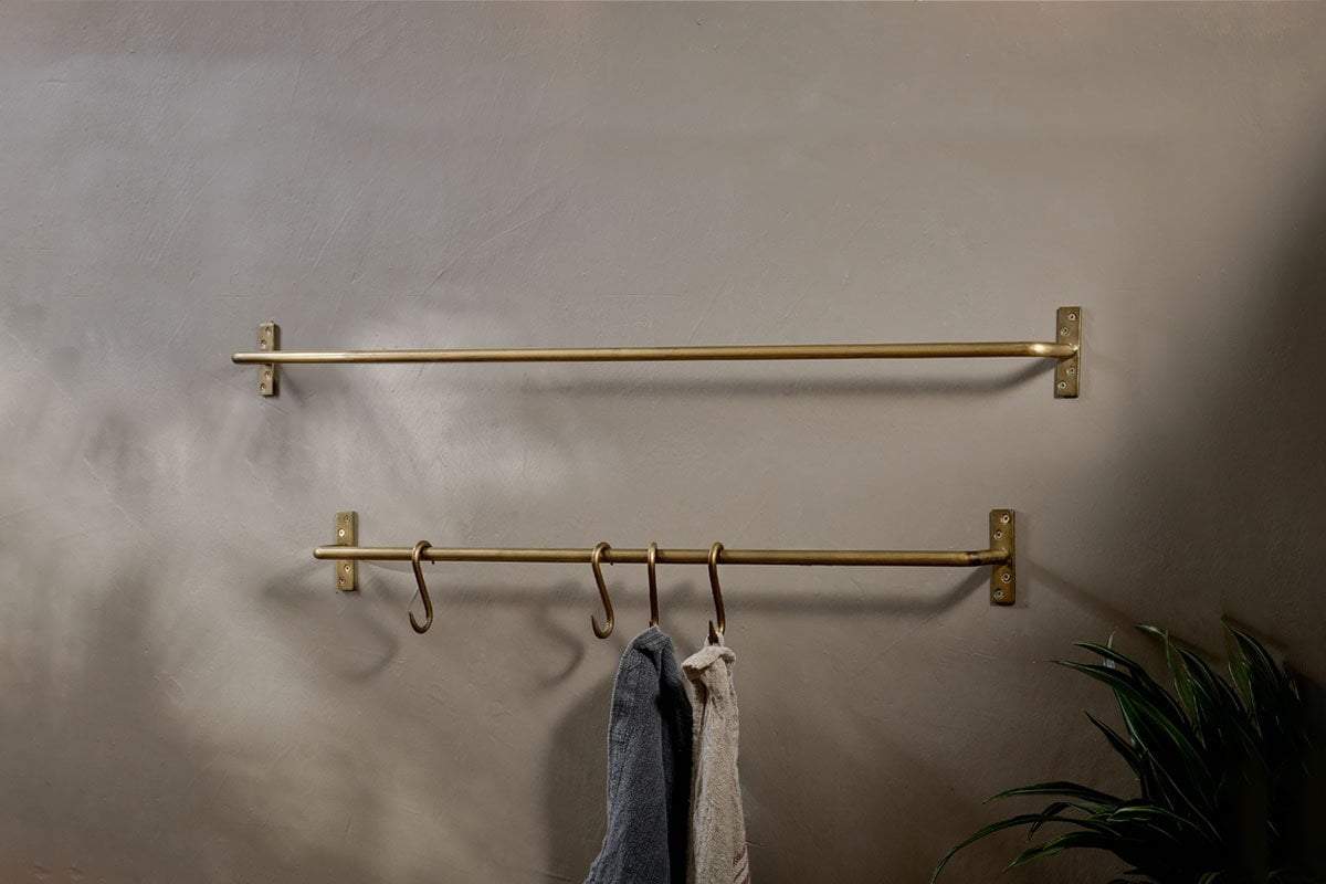 Laila Iron Hanging Rail - Brass-nkuku