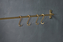 Laila Iron S-Hooks - Brass - (Set of 4)