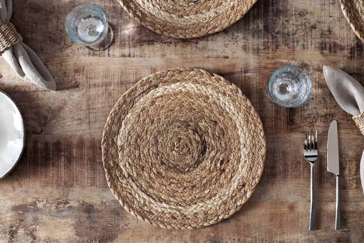 Lam Round Tablemats - Natural (Set of 4)-nkuku