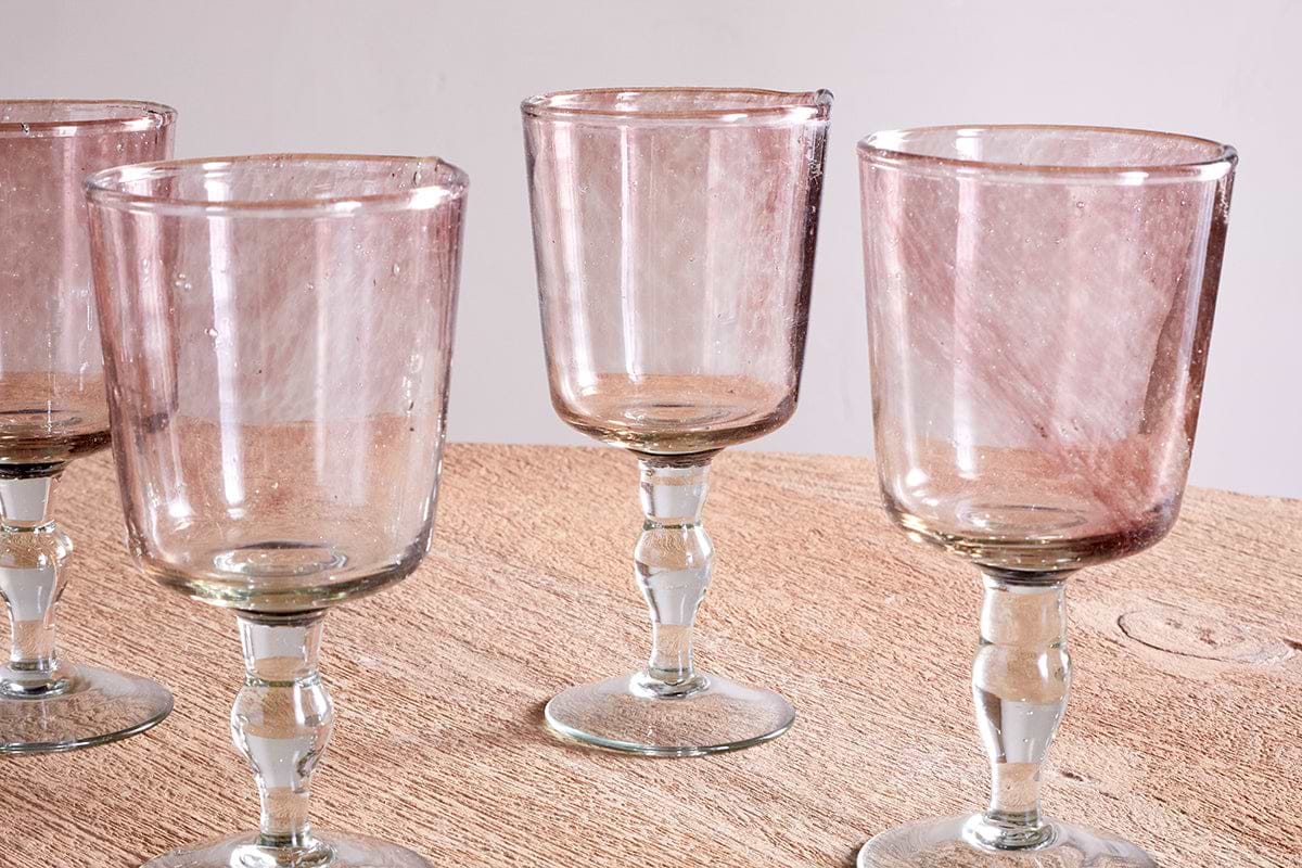 Llanera Wine Glass - Plum - (Set of 4)-nkuku