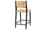 Lohanda Acacia & Munja Grass Counter Chair - Charcoal-nkuku