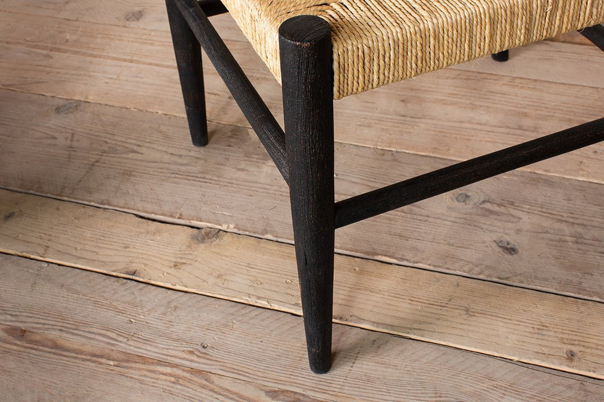 Lohanda Acacia & Munja Grass Dining Chair - Charcoal-nkuku