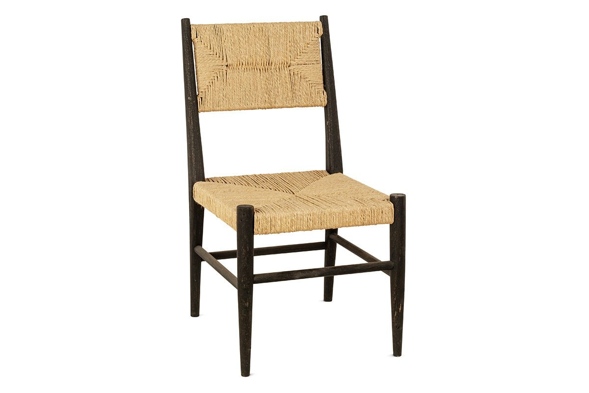 Lohanda Acacia & Munja Grass Dining Chair - Charcoal-nkuku