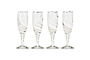 Lohara Champagne Glass - White (Set of 4)-nkuku