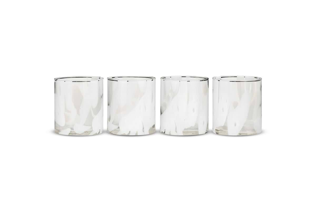 Lohara Tumbler - White (Set of 4)-nkuku