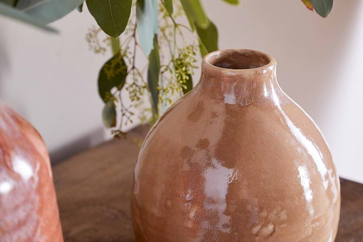 Lucia Ceramic Vase - Terracotta Mix-nkuku