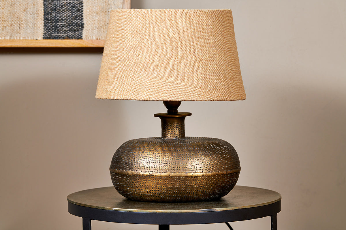 Lumbu Lamp - Antique Brass - Small-nkuku