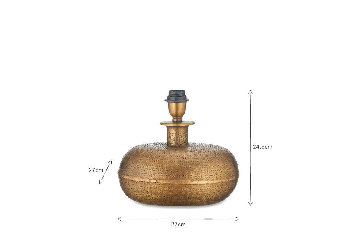 Lumbu Lamp - Antique Brass - Small-nkuku