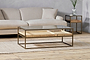 Luzon Iron & Mango Wood Display Coffee Table - Brass- nkuku