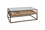 Luzon Iron & Mango Wood Display Coffee Table - Brass- nkuku