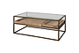 Luzon Iron & Mango Wood Display Coffee Table - Brass- nkuku