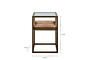 Luzon Iron & Mango Wood Display Side Table - Brass- nkuku