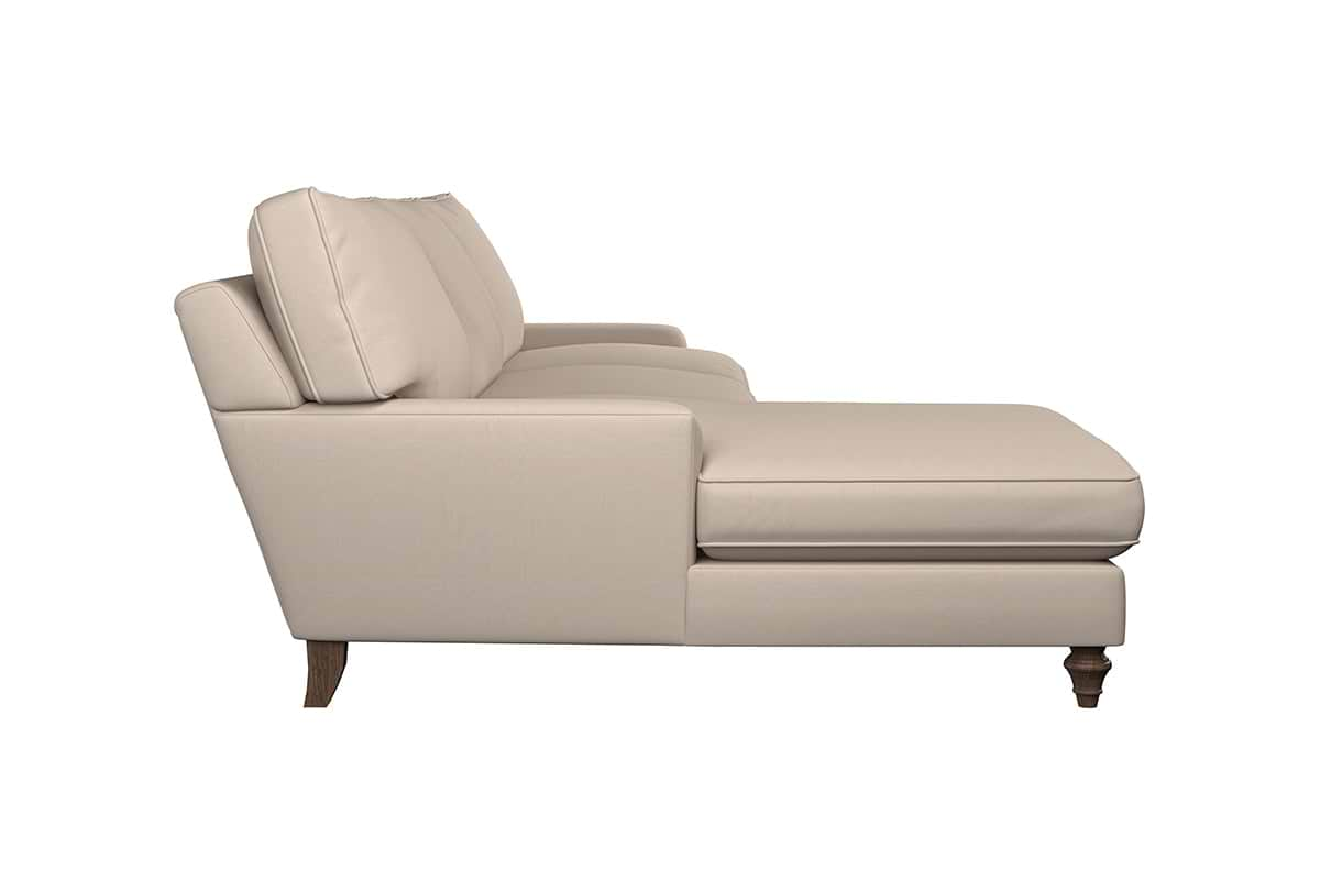 Marri Grand Left Hand Chaise Sofa - Recycled Cotton Airforce