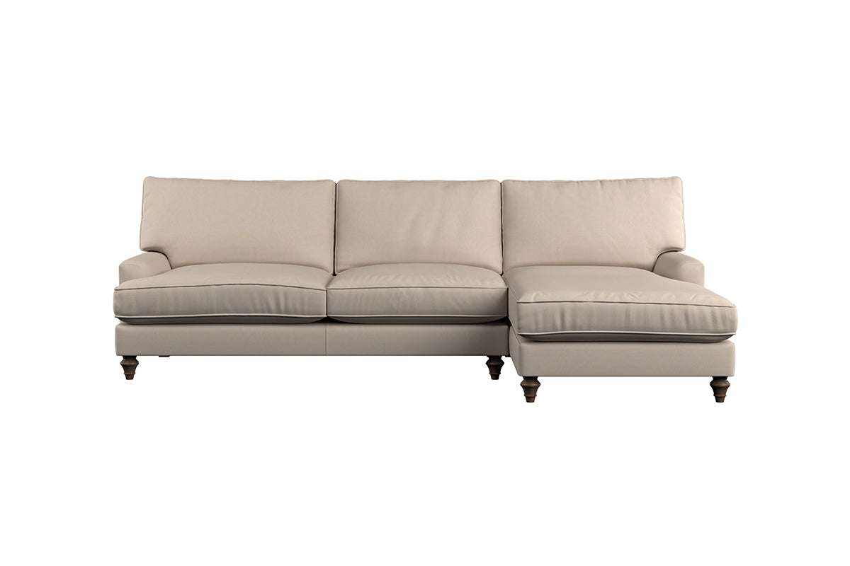 Marri Grand Right Hand Chaise Sofa - Recycled Cotton Fatigue