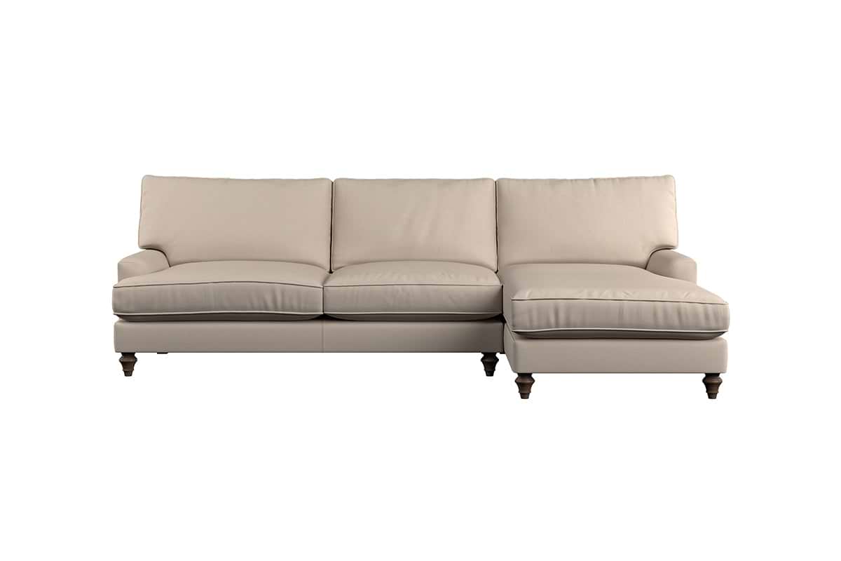 Marri Grand Right Hand Chaise Sofa - Recycled Cotton Mocha