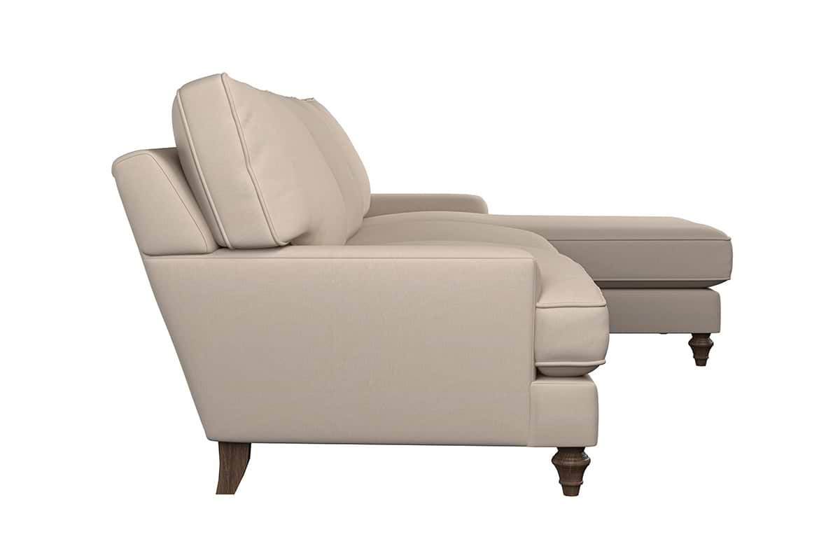 Marri Grand Right Hand Chaise Sofa - Recycled Cotton Ochre