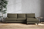 Marri Grand Right Hand Chaise Sofa - Recycled Cotton Fatigue
