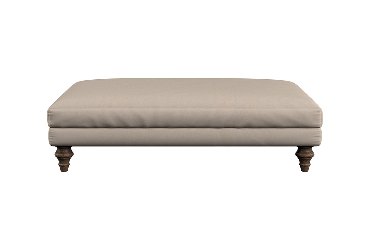 Marri Large Footstool - Recycled Cotton Stone