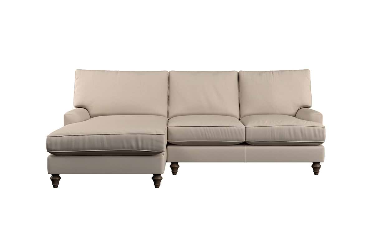 Marri Large Left Hand Chaise Sofa - Recycled Cotton Ochre