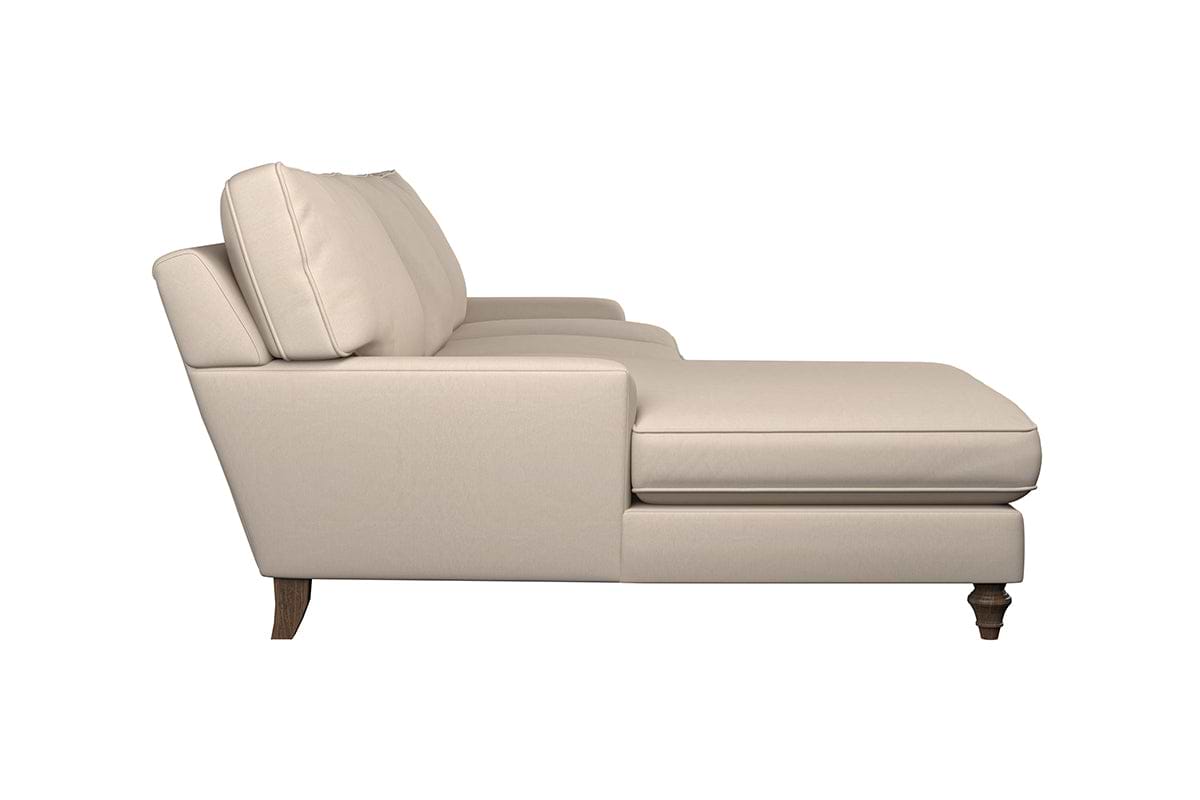 Marri Large Left Hand Chaise Sofa - Recycled Cotton Airforce