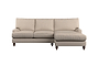 Marri Large Right Hand Chaise Sofa - Recycled Cotton Airforce