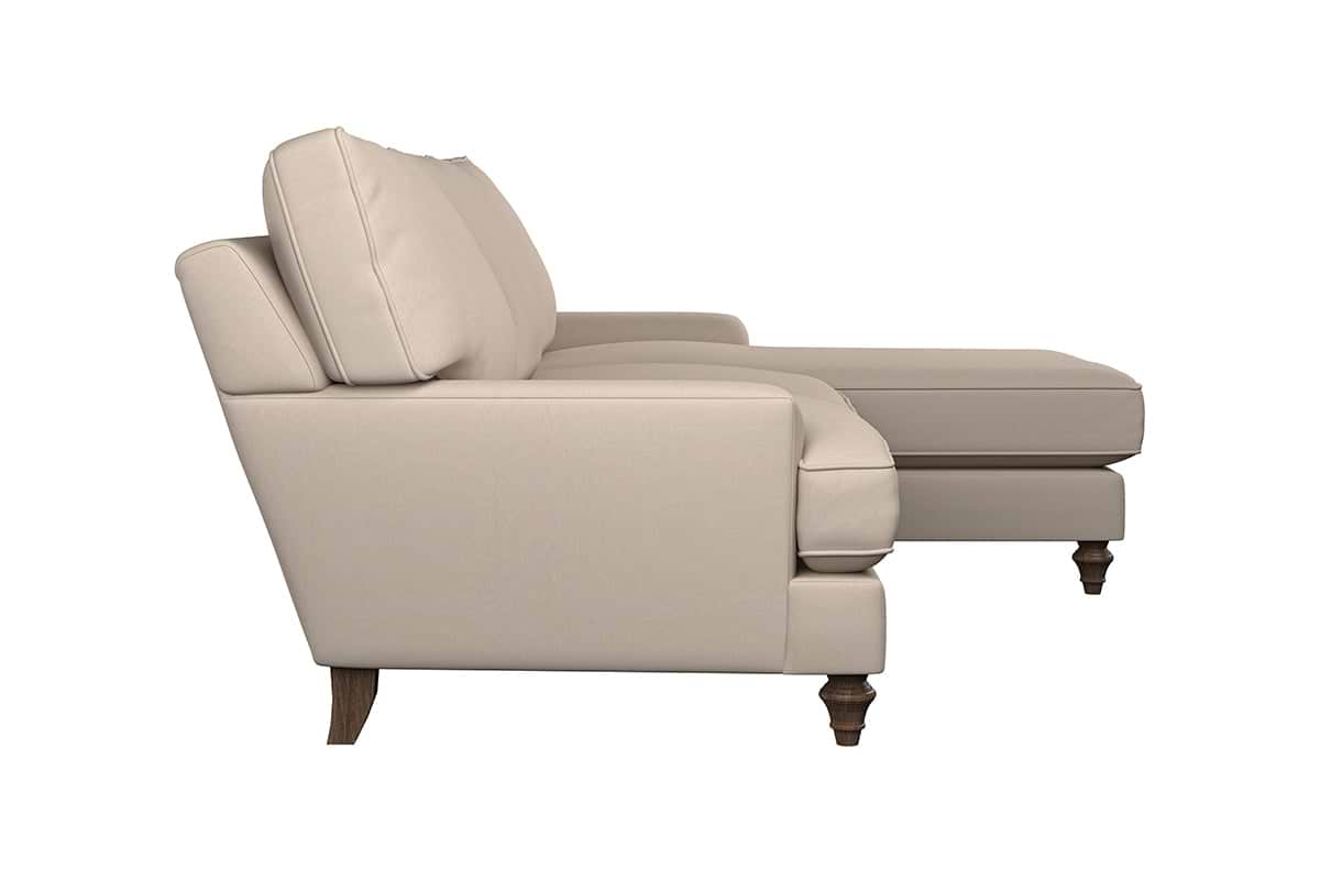 Marri Large Right Hand Chaise Sofa - Recycled Cotton Mocha