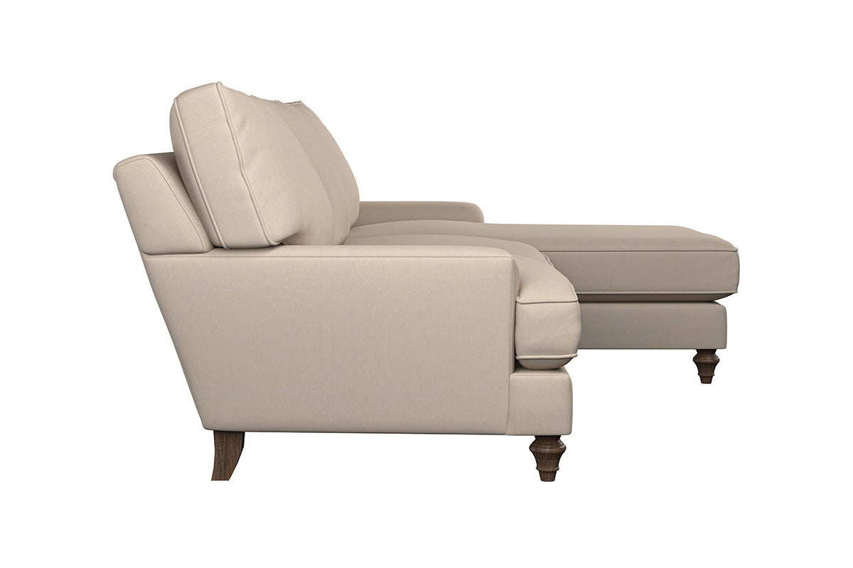 Marri Large Right Hand Chaise Sofa - Recycled Cotton Stone