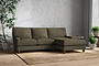 Marri Large Right Hand Chaise Sofa - Recycled Cotton Fatigue
