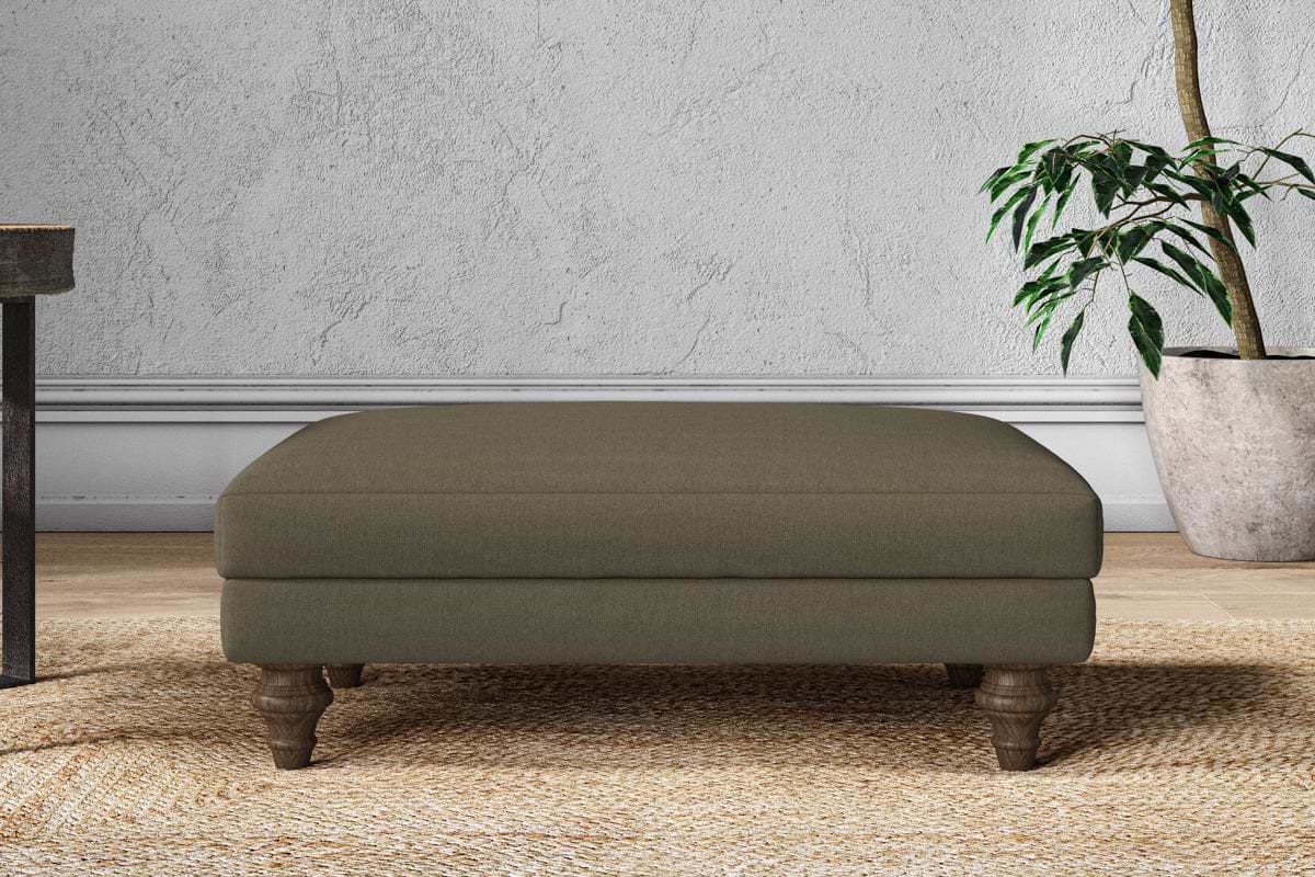 Marri Medium Footstool - Recycled Cotton Fatigue