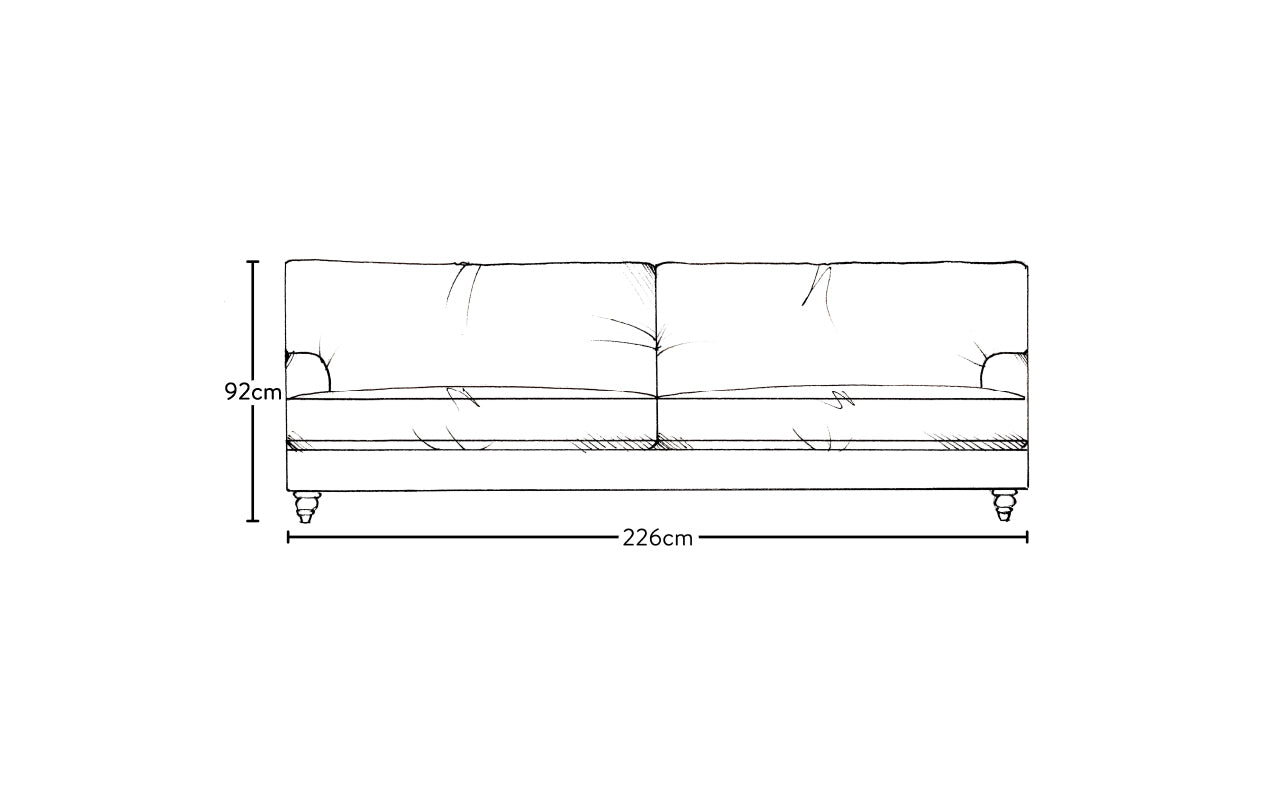 Marri Grand Sofa - Brera Linen Charcoal