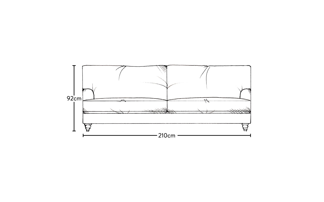 Marri Large Sofa - Brera Linen Pebble