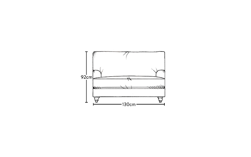 Marri Love Seat - Recycled Cotton Mocha