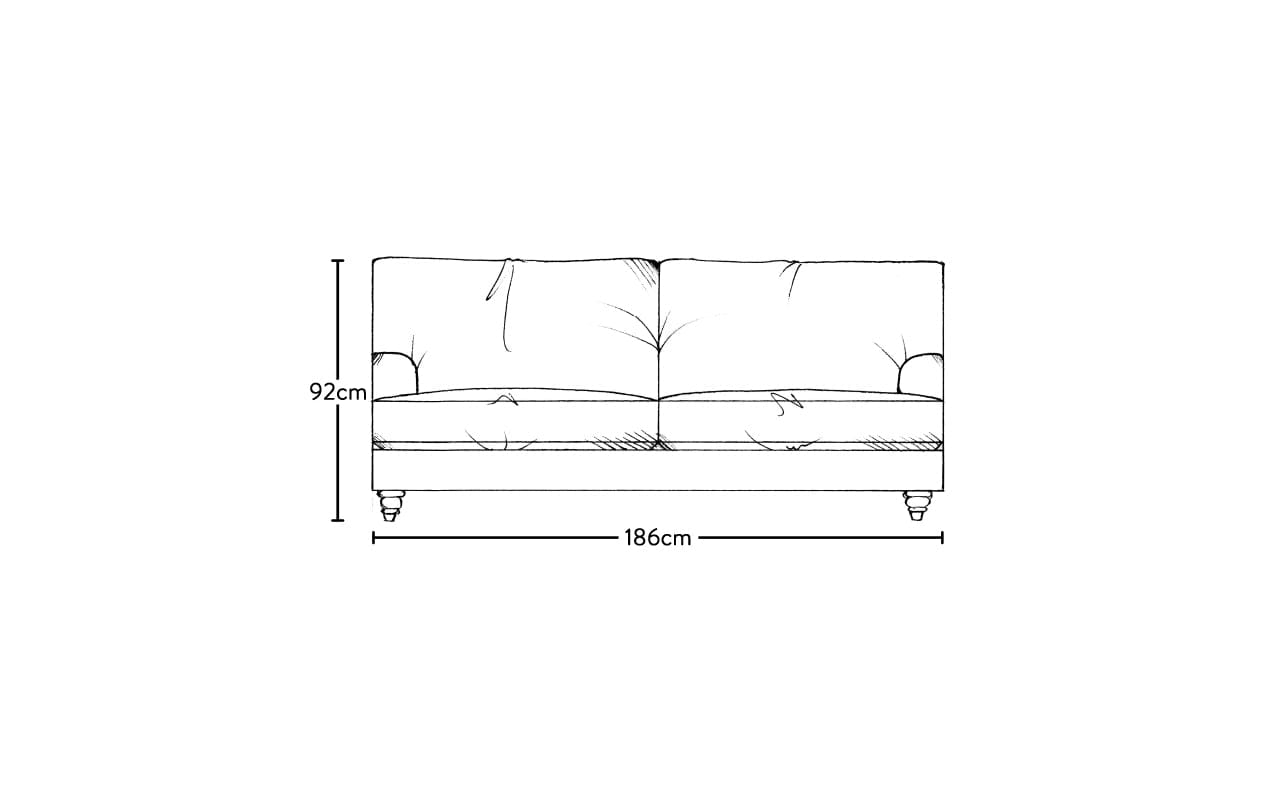 Marri Medium Sofa - Brera Linen Charcoal