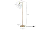 Mulia Recycled Glass Floor Lamp - Antique Brass
