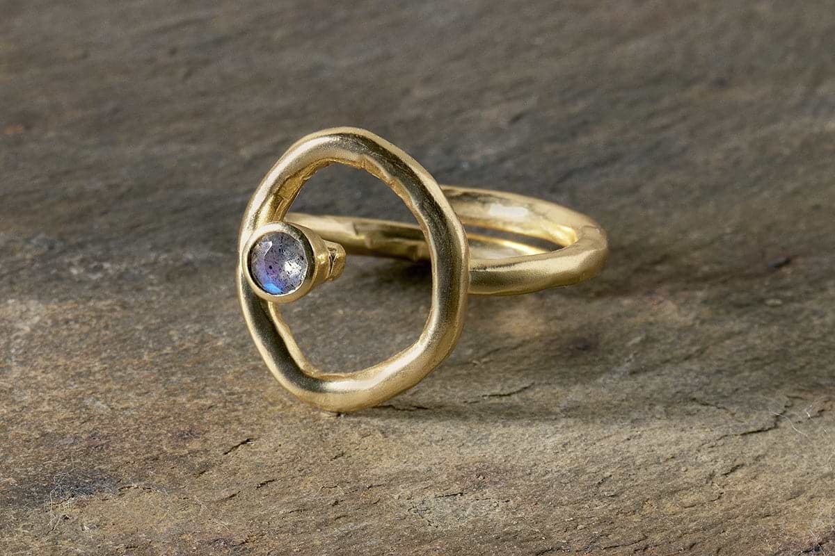 Mari Labradorite Ring - Gold